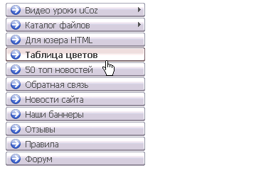 Меню для ucoz